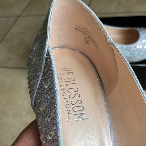 BLOSSOM COLLECTION heel shoe silver with glitters - Picture 7 of 8